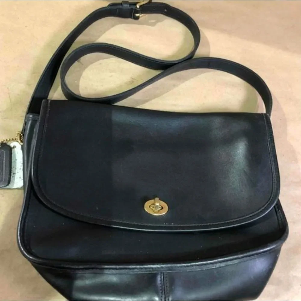 Coach black leather